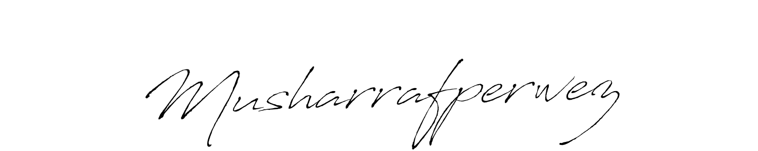 Make a beautiful signature design for name Musharrafperwez. With this signature (Antro_Vectra) style, you can create a handwritten signature for free. Musharrafperwez signature style 6 images and pictures png