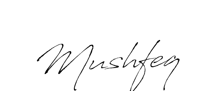 It looks lik you need a new signature style for name Mushfeq. Design unique handwritten (Antro_Vectra) signature with our free signature maker in just a few clicks. Mushfeq signature style 6 images and pictures png