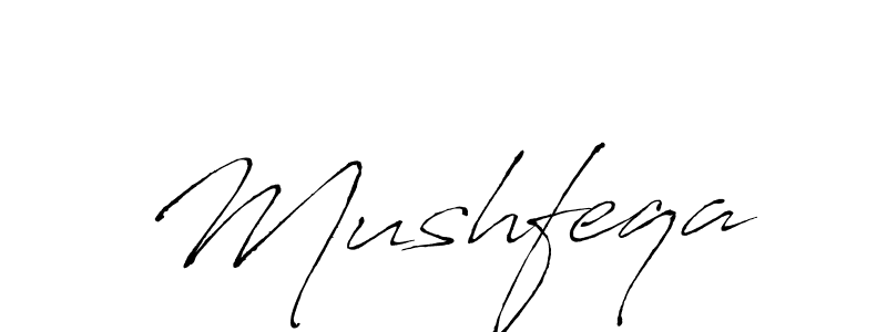 Antro_Vectra is a professional signature style that is perfect for those who want to add a touch of class to their signature. It is also a great choice for those who want to make their signature more unique. Get Mushfeqa name to fancy signature for free. Mushfeqa signature style 6 images and pictures png