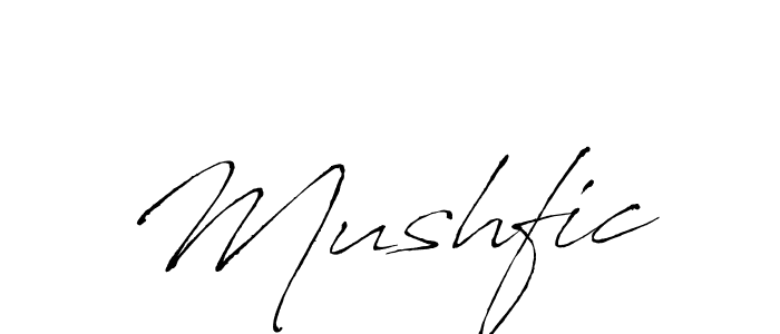 You should practise on your own different ways (Antro_Vectra) to write your name (Mushfic) in signature. don't let someone else do it for you. Mushfic signature style 6 images and pictures png