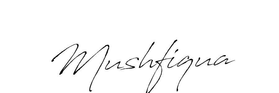 Make a beautiful signature design for name Mushfiqua. Use this online signature maker to create a handwritten signature for free. Mushfiqua signature style 6 images and pictures png