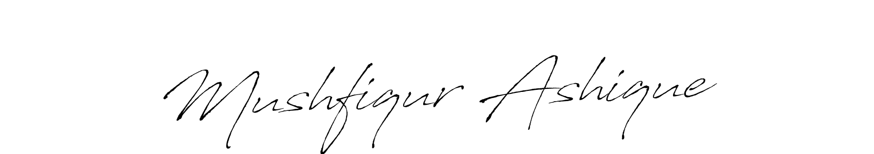 Make a beautiful signature design for name Mushfiqur Ashique. With this signature (Antro_Vectra) style, you can create a handwritten signature for free. Mushfiqur Ashique signature style 6 images and pictures png