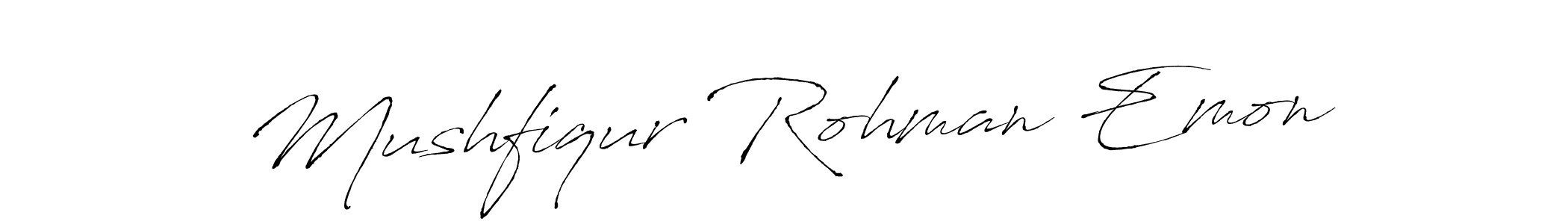 Also You can easily find your signature by using the search form. We will create Mushfiqur Rohman Emon name handwritten signature images for you free of cost using Antro_Vectra sign style. Mushfiqur Rohman Emon signature style 6 images and pictures png