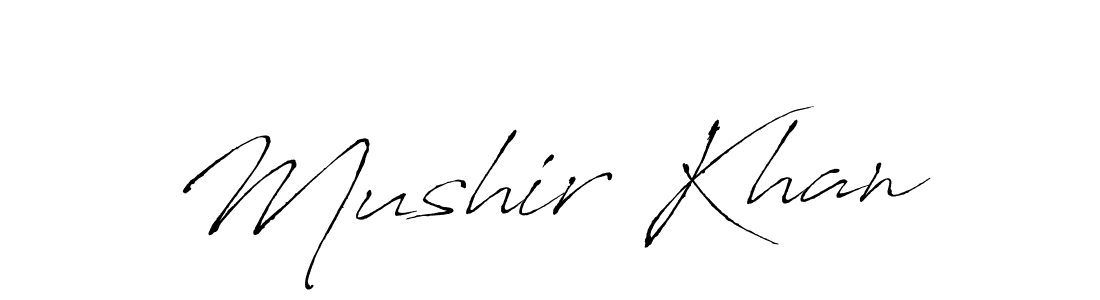It looks lik you need a new signature style for name Mushir Khan. Design unique handwritten (Antro_Vectra) signature with our free signature maker in just a few clicks. Mushir Khan signature style 6 images and pictures png