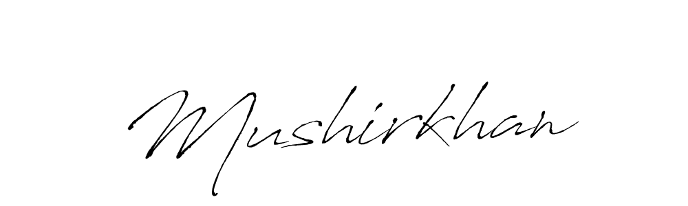 Also You can easily find your signature by using the search form. We will create Mushirkhan name handwritten signature images for you free of cost using Antro_Vectra sign style. Mushirkhan signature style 6 images and pictures png