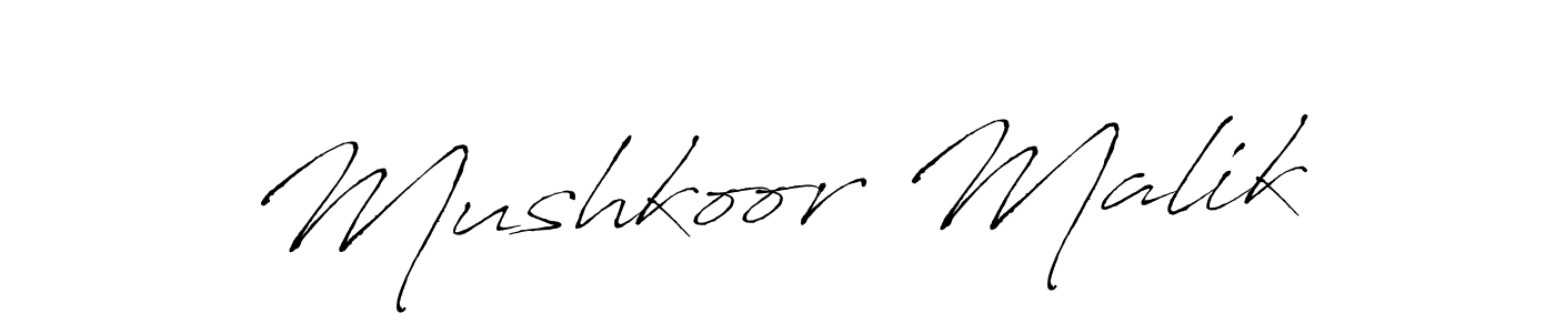 Antro_Vectra is a professional signature style that is perfect for those who want to add a touch of class to their signature. It is also a great choice for those who want to make their signature more unique. Get Mushkoor Malik name to fancy signature for free. Mushkoor Malik signature style 6 images and pictures png