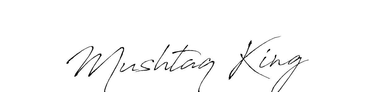 How to make Mushtaq King signature? Antro_Vectra is a professional autograph style. Create handwritten signature for Mushtaq King name. Mushtaq King signature style 6 images and pictures png