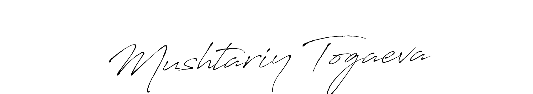 Design your own signature with our free online signature maker. With this signature software, you can create a handwritten (Antro_Vectra) signature for name Mushtariy Togaeva. Mushtariy Togaeva signature style 6 images and pictures png