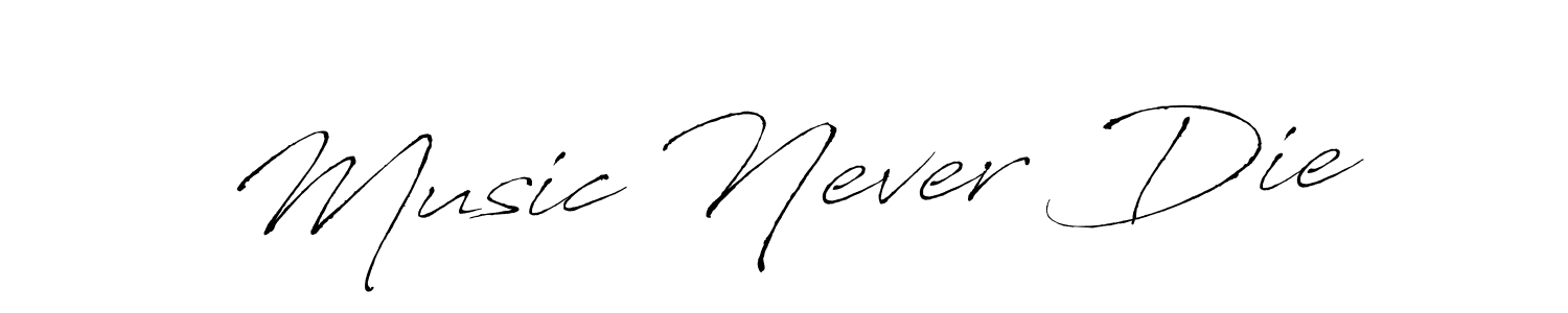 The best way (Antro_Vectra) to make a short signature is to pick only two or three words in your name. The name Music Never Die include a total of six letters. For converting this name. Music Never Die signature style 6 images and pictures png