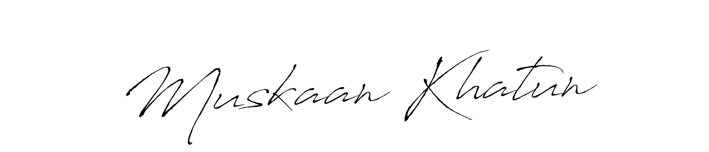 Design your own signature with our free online signature maker. With this signature software, you can create a handwritten (Antro_Vectra) signature for name Muskaan Khatun. Muskaan Khatun signature style 6 images and pictures png