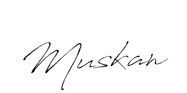 Make a beautiful signature design for name Muskan. With this signature (Antro_Vectra) style, you can create a handwritten signature for free. Muskan signature style 6 images and pictures png