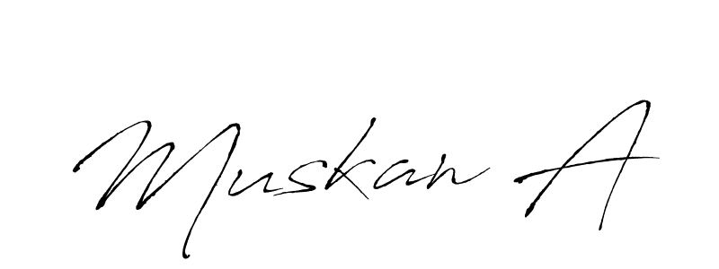 How to make Muskan A signature? Antro_Vectra is a professional autograph style. Create handwritten signature for Muskan A name. Muskan A signature style 6 images and pictures png