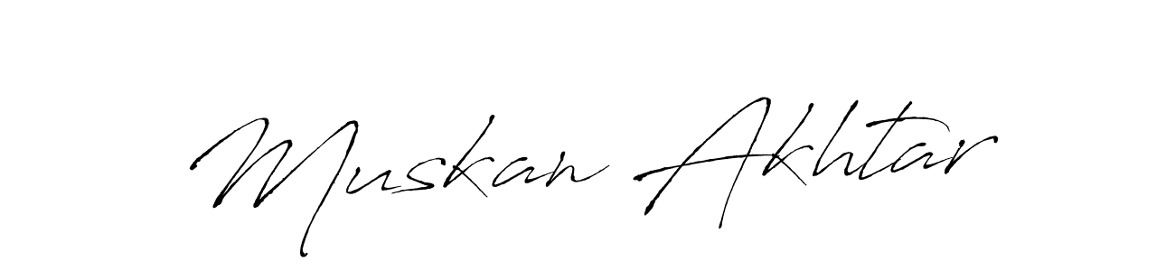 Design your own signature with our free online signature maker. With this signature software, you can create a handwritten (Antro_Vectra) signature for name Muskan Akhtar. Muskan Akhtar signature style 6 images and pictures png