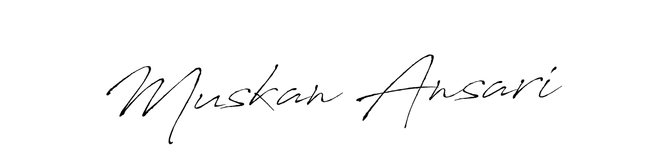 Design your own signature with our free online signature maker. With this signature software, you can create a handwritten (Antro_Vectra) signature for name Muskan Ansari. Muskan Ansari signature style 6 images and pictures png