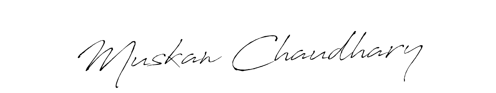 How to make Muskan Chaudhary signature? Antro_Vectra is a professional autograph style. Create handwritten signature for Muskan Chaudhary name. Muskan Chaudhary signature style 6 images and pictures png