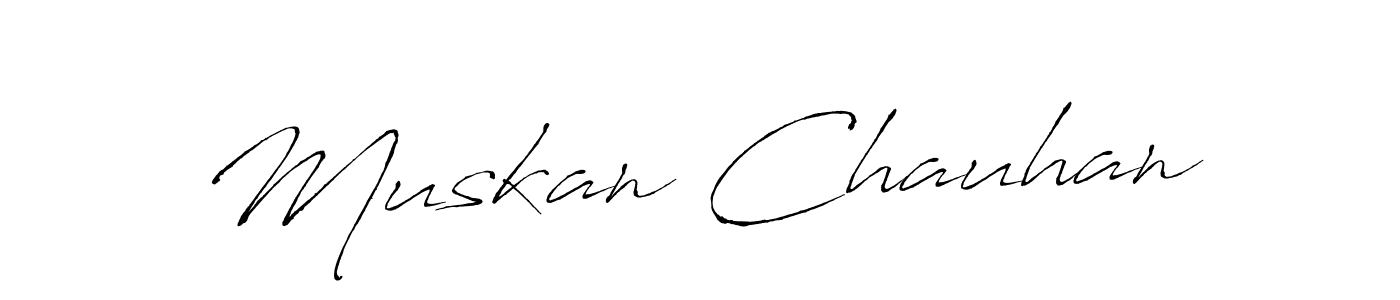 How to make Muskan Chauhan signature? Antro_Vectra is a professional autograph style. Create handwritten signature for Muskan Chauhan name. Muskan Chauhan signature style 6 images and pictures png