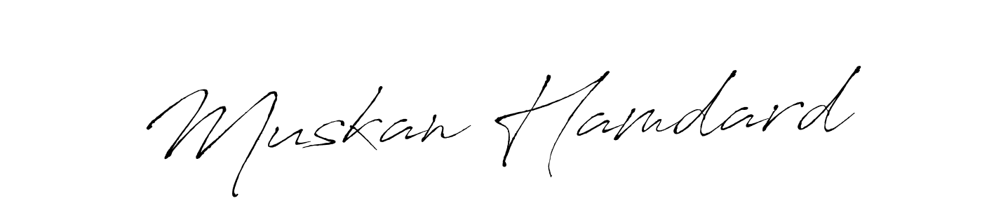 How to make Muskan Hamdard signature? Antro_Vectra is a professional autograph style. Create handwritten signature for Muskan Hamdard name. Muskan Hamdard signature style 6 images and pictures png