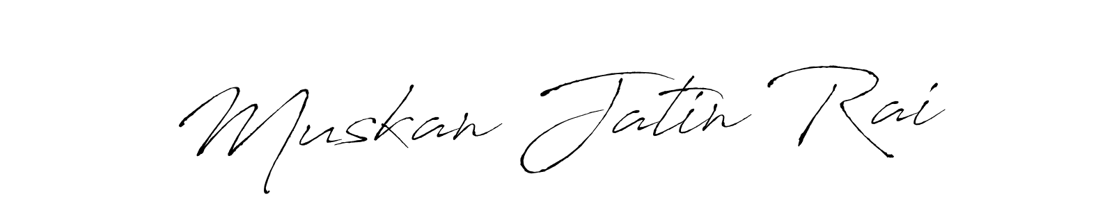 The best way (Antro_Vectra) to make a short signature is to pick only two or three words in your name. The name Muskan Jatin Rai include a total of six letters. For converting this name. Muskan Jatin Rai signature style 6 images and pictures png