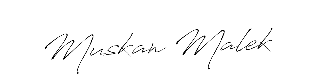 How to make Muskan Malek name signature. Use Antro_Vectra style for creating short signs online. This is the latest handwritten sign. Muskan Malek signature style 6 images and pictures png