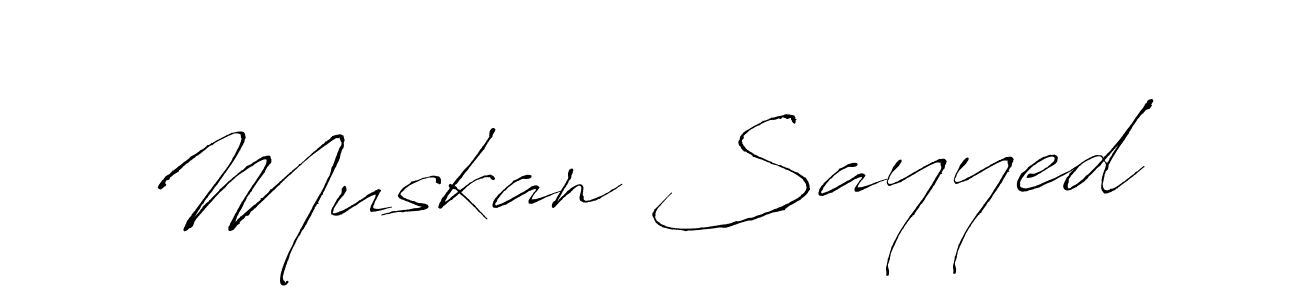 Design your own signature with our free online signature maker. With this signature software, you can create a handwritten (Antro_Vectra) signature for name Muskan Sayyed. Muskan Sayyed signature style 6 images and pictures png