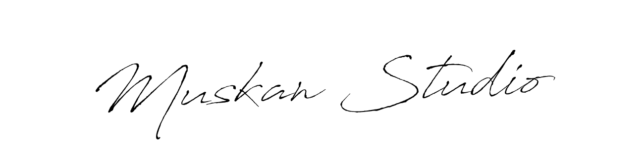 How to make Muskan Studio name signature. Use Antro_Vectra style for creating short signs online. This is the latest handwritten sign. Muskan Studio signature style 6 images and pictures png