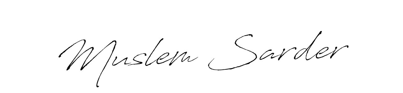 How to make Muslem Sarder signature? Antro_Vectra is a professional autograph style. Create handwritten signature for Muslem Sarder name. Muslem Sarder signature style 6 images and pictures png
