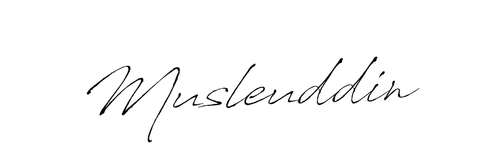 Design your own signature with our free online signature maker. With this signature software, you can create a handwritten (Antro_Vectra) signature for name Musleuddin. Musleuddin signature style 6 images and pictures png