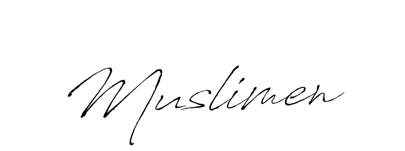 The best way (Antro_Vectra) to make a short signature is to pick only two or three words in your name. The name Muslimen include a total of six letters. For converting this name. Muslimen signature style 6 images and pictures png