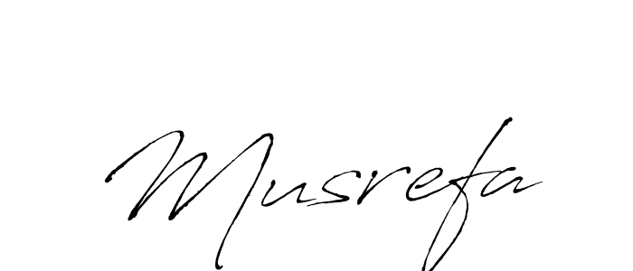 Create a beautiful signature design for name Musrefa. With this signature (Antro_Vectra) fonts, you can make a handwritten signature for free. Musrefa signature style 6 images and pictures png