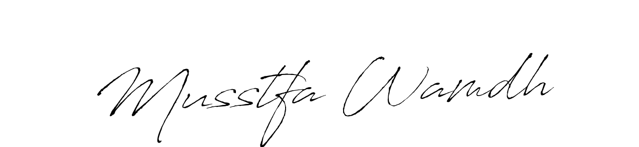 Also You can easily find your signature by using the search form. We will create Musstfa Wamdh name handwritten signature images for you free of cost using Antro_Vectra sign style. Musstfa Wamdh signature style 6 images and pictures png