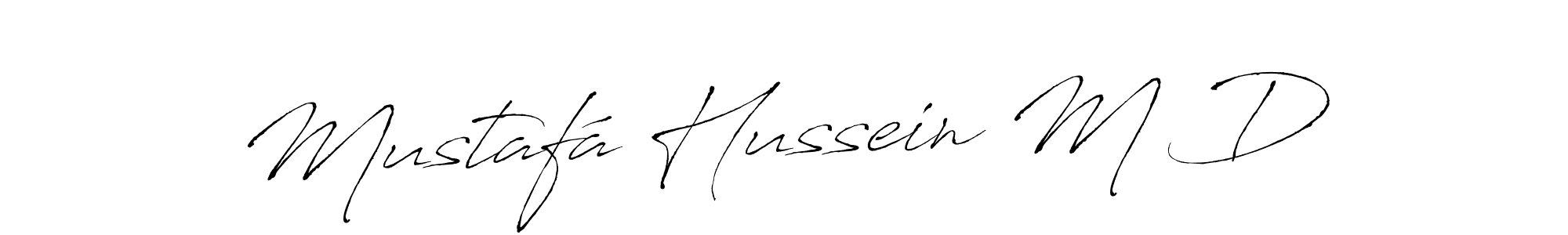 Antro_Vectra is a professional signature style that is perfect for those who want to add a touch of class to their signature. It is also a great choice for those who want to make their signature more unique. Get Mustafá Hussein M D name to fancy signature for free. Mustafá Hussein M D signature style 6 images and pictures png