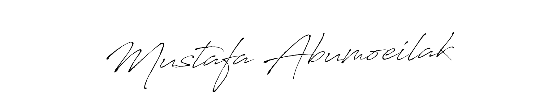 How to make Mustafa Abumoeilak name signature. Use Antro_Vectra style for creating short signs online. This is the latest handwritten sign. Mustafa Abumoeilak signature style 6 images and pictures png