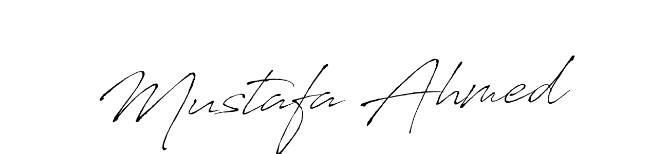 Mustafa Ahmed stylish signature style. Best Handwritten Sign (Antro_Vectra) for my name. Handwritten Signature Collection Ideas for my name Mustafa Ahmed. Mustafa Ahmed signature style 6 images and pictures png