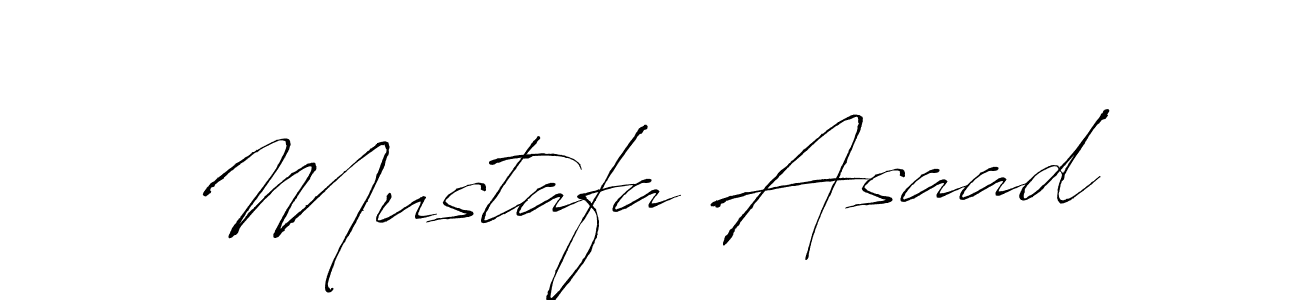 Make a beautiful signature design for name Mustafa Asaad. With this signature (Antro_Vectra) style, you can create a handwritten signature for free. Mustafa Asaad signature style 6 images and pictures png