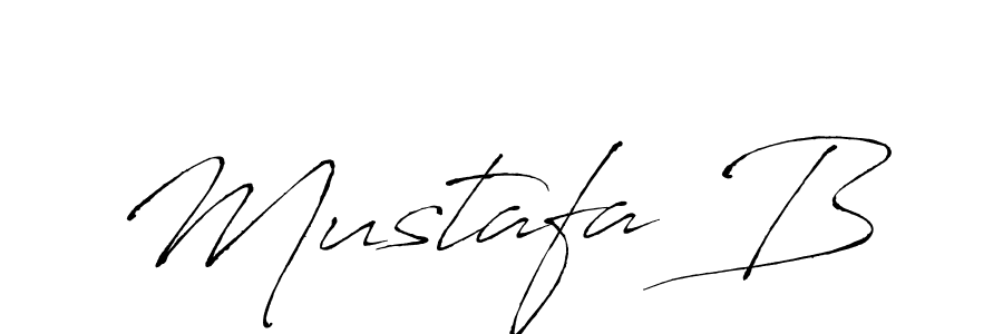 Create a beautiful signature design for name Mustafa B. With this signature (Antro_Vectra) fonts, you can make a handwritten signature for free. Mustafa B signature style 6 images and pictures png