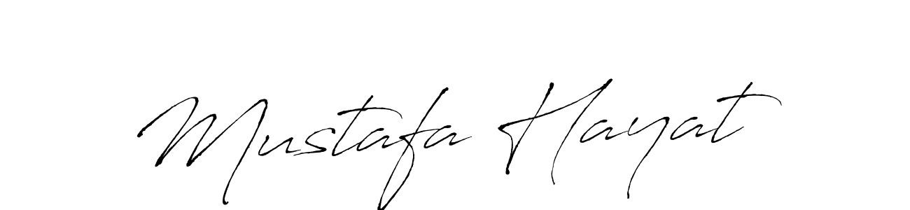 Create a beautiful signature design for name Mustafa Hayat. With this signature (Antro_Vectra) fonts, you can make a handwritten signature for free. Mustafa Hayat signature style 6 images and pictures png