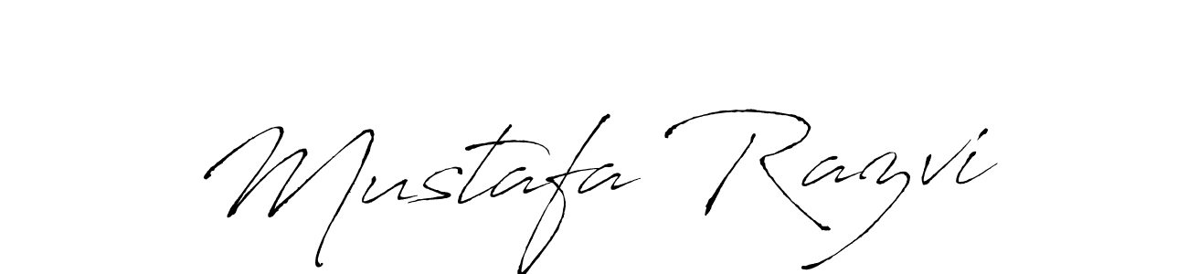 How to make Mustafa Razvi name signature. Use Antro_Vectra style for creating short signs online. This is the latest handwritten sign. Mustafa Razvi signature style 6 images and pictures png