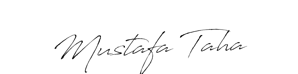 Make a beautiful signature design for name Mustafa Taha. With this signature (Antro_Vectra) style, you can create a handwritten signature for free. Mustafa Taha signature style 6 images and pictures png