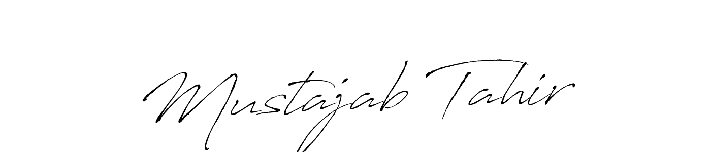 Make a beautiful signature design for name Mustajab Tahir. With this signature (Antro_Vectra) style, you can create a handwritten signature for free. Mustajab Tahir signature style 6 images and pictures png