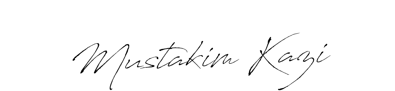 Make a beautiful signature design for name Mustakim Kazi. With this signature (Antro_Vectra) style, you can create a handwritten signature for free. Mustakim Kazi signature style 6 images and pictures png
