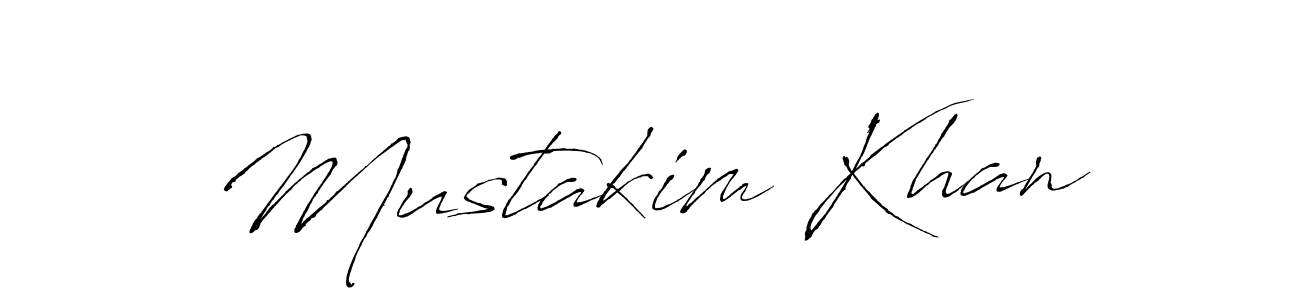 Design your own signature with our free online signature maker. With this signature software, you can create a handwritten (Antro_Vectra) signature for name Mustakim Khan. Mustakim Khan signature style 6 images and pictures png