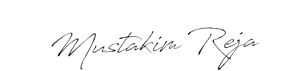 Design your own signature with our free online signature maker. With this signature software, you can create a handwritten (Antro_Vectra) signature for name Mustakim Reja. Mustakim Reja signature style 6 images and pictures png