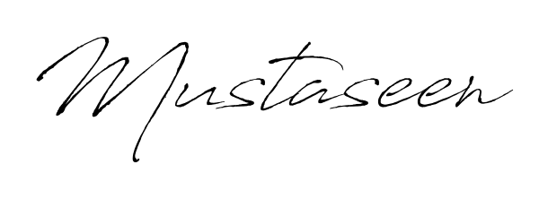 A timeless handwritten aesthetic for Mustaseen. The Antro_Vectra font gives your signature a handcrafted feel with natural curves. Mustaseen signature style 6 images and pictures png