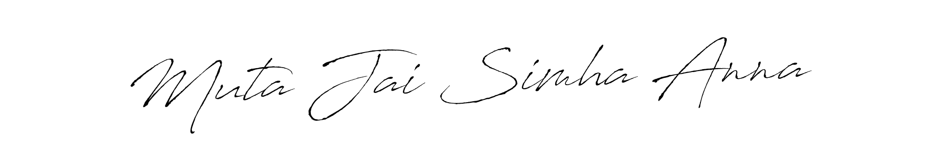 Use a signature maker to create a handwritten signature online. With this signature software, you can design (Antro_Vectra) your own signature for name Muta Jai Simha Anna. Muta Jai Simha Anna signature style 6 images and pictures png