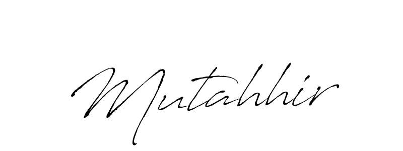 Create a beautiful signature design for name Mutahhir. With this signature (Antro_Vectra) fonts, you can make a handwritten signature for free. Mutahhir signature style 6 images and pictures png