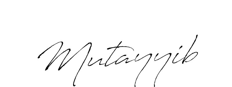 Mutayyib stylish signature style. Best Handwritten Sign (Antro_Vectra) for my name. Handwritten Signature Collection Ideas for my name Mutayyib. Mutayyib signature style 6 images and pictures png