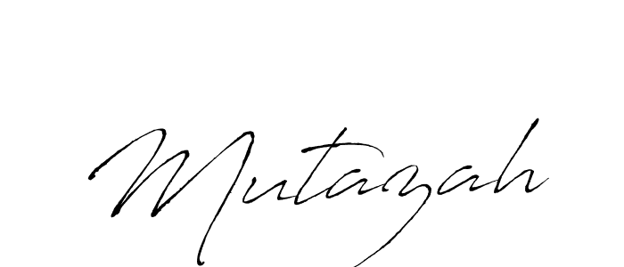 Make a beautiful signature design for name Mutazah. With this signature (Antro_Vectra) style, you can create a handwritten signature for free. Mutazah signature style 6 images and pictures png