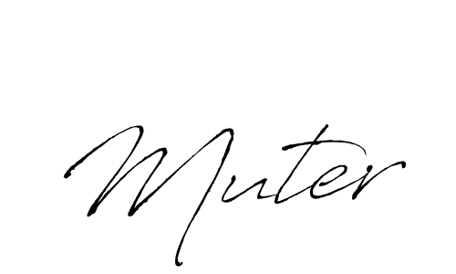 How to make Muter signature? Antro_Vectra is a professional autograph style. Create handwritten signature for Muter name. Muter signature style 6 images and pictures png