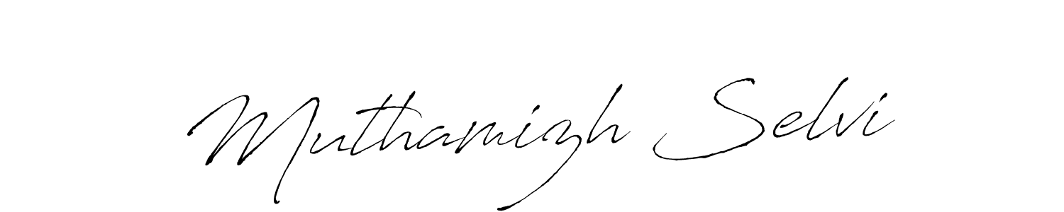 Use a signature maker to create a handwritten signature online. With this signature software, you can design (Antro_Vectra) your own signature for name Muthamizh Selvi. Muthamizh Selvi signature style 6 images and pictures png