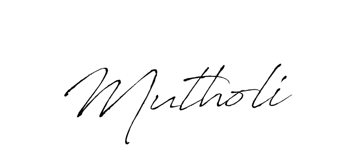 Design your own signature with our free online signature maker. With this signature software, you can create a handwritten (Antro_Vectra) signature for name Mutholi. Mutholi signature style 6 images and pictures png